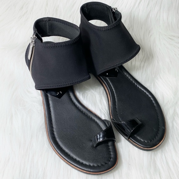 Donald J. Pliner Shoes - SOLD-Donald J. Pliner Zippered Wrap Thong Sandals